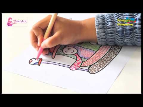 Tutorial Mewarnai Spidol dan pensil warna - YouTube