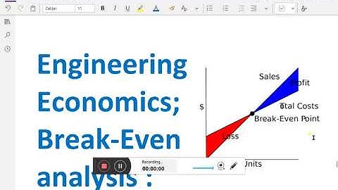 Engineering Economics : - ( Break even analysis ) - 5. #engineeringeconomics #breakevenanalysis#gate