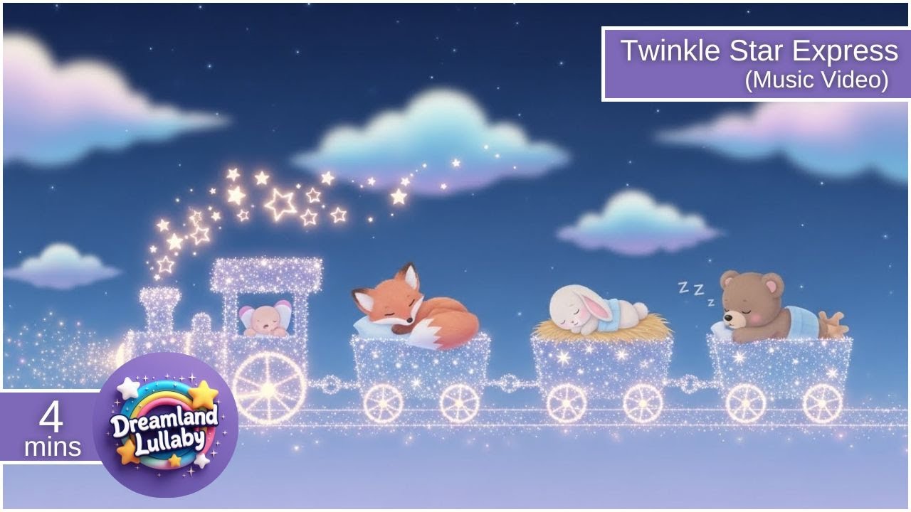 🚂 Twinkle Star Express | Soothing Baby Lullabies, Bedtime Stories & Sleep Music for Kids ✨🐻