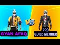 Gyan afaq vs pro guild member free fire custom match 1vs1 gyanafaq146