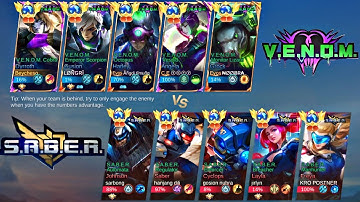 V.E.N.O.M SQUAD VS S.A.B.E.R SQUAD ( who will win? )