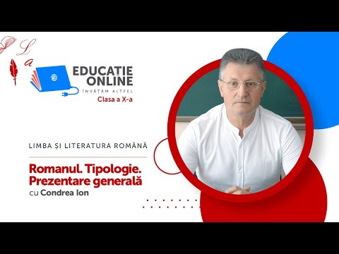 Limba și literatura română, Clasa a X-a, Romanul. Tipologie. Prezentare generală