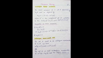 Measurable set [Measure Theory] #maths