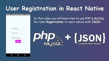 User Registration with PHP & MySQL in React Native || Insert Data with Json