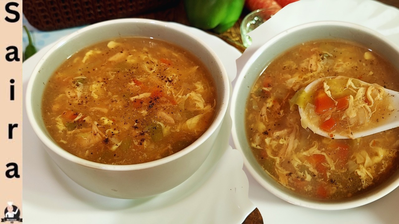 Schezwan Soup Recipe (Winter Special) | Spicy Chinese Soup by Delicious Food with Saira 