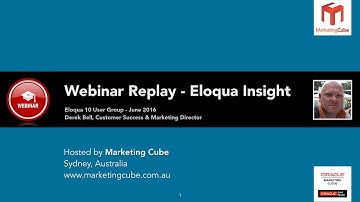 Eloqua Insight Reporting - June 2016 Eloqua User Group