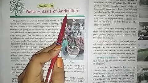 Class 5th Lesson 18 Water - Basis of agriculture