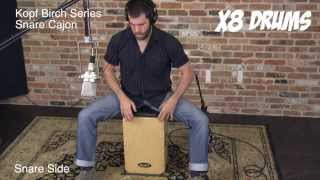 Kopf Birch Series Snare Cajon Deluxe Snare Side - X8 Drums