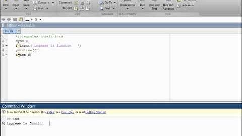Integrales definidas e indefinidas en matlab