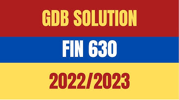 FIN 630 Correct Gdb solution 2023 with vulearningpoint