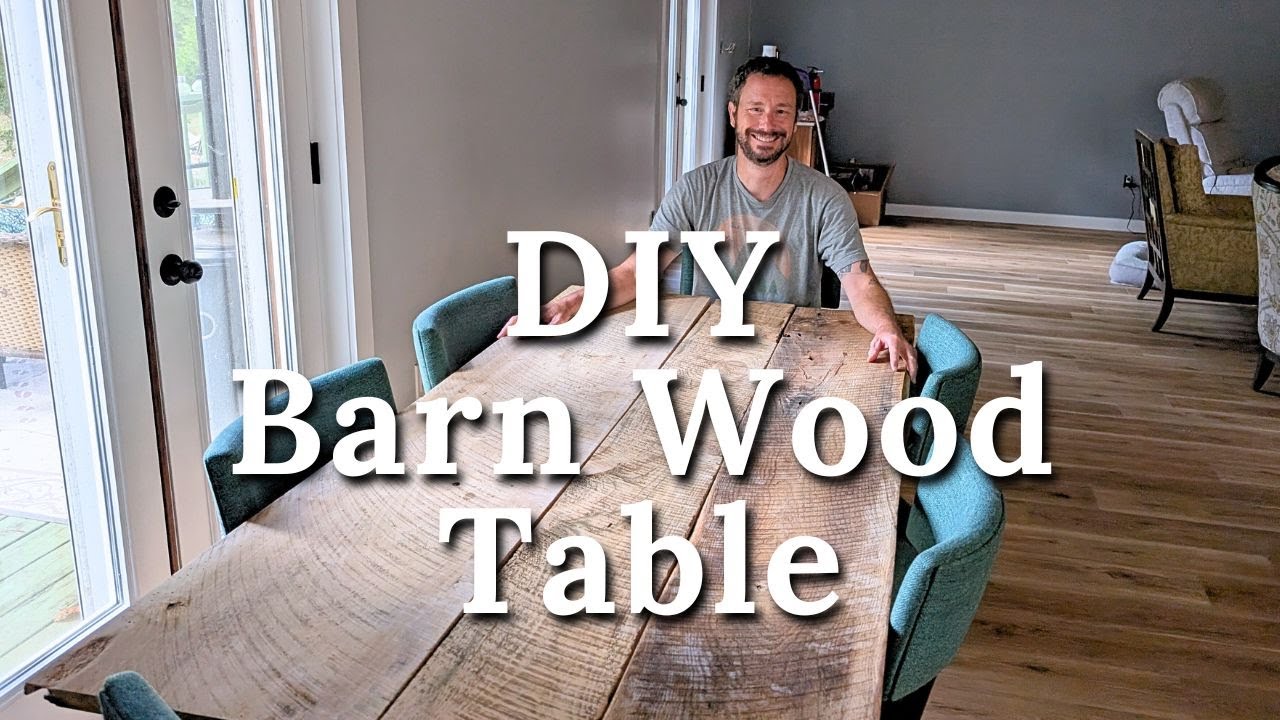 I quickly made a custom dining room table with barn wood // 1930's Farmhouse Reno Ep 106