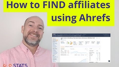 Find affiliates using Ahrefs SEO tool