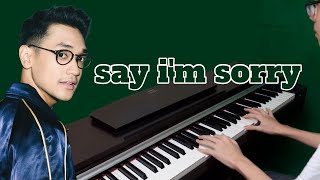 Afgan - say i'm sorry (Piano with lyrics)
