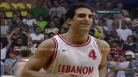NBA Legend Rony Seikaly Highlights Lebanon vs Jordan WABA 1999