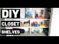 Closet Built-in Shelves Installation--For Under $100!