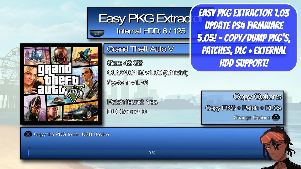 Uoverensstemmelse Almindelig Lænestol Easy PKG Extractor 1.03 Update PS4 Firmware 5.05! - Copy/Dump PKG, Patches,  DLC + EXT HDD Support! - YouTube