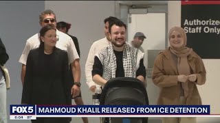 Mahmoud Khalil released from ICE facility, reunited with family