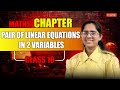 🔴 Live Chapter Pair of Linear Equations in Two Variables |Competency Based| Krishna Education Center