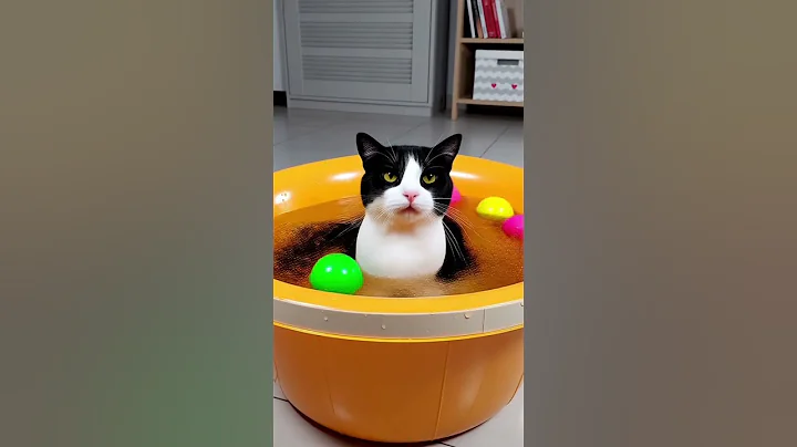 Watch the video about A cat playing in the bathtub