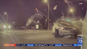 Video captures violent hit-and-run crash in Los Angeles