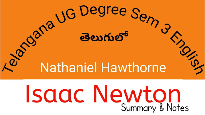 Isaac Newton by Nathaniel Hawthorne summary in Tel...