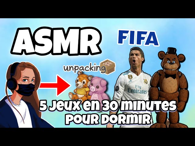 ASMR Français • JE T’ENDORS EN JOUANT A 5 JEUX EN 30 MINUTES 😴