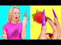 PROBLEMAS GRACIOSOS DE LAS CHICAS CON LAS UÑAS MÁS LARGAS || Trucos de manicura por 123 GO! GOLD