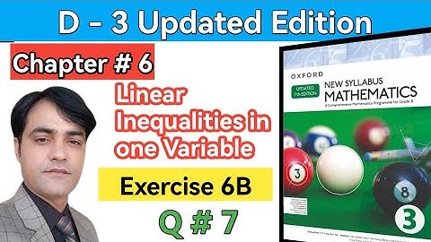 Exercise 6B Question 7 II Oxford New Syllabus Mathematics Book D3 Updated Edition #taleem