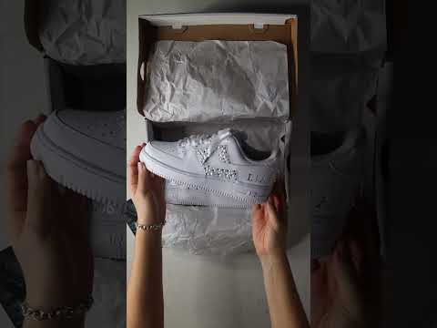 Custom Bridal Air Force 1 Sneakers ✨ Wedding Reception Shoes for Bride  #bridalsneakers #2026bride