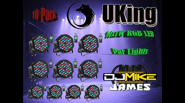 U`King Stage Lights 10 Packs 36x1W RGB LED Par Lights