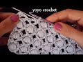 كروشية غرزة البونبون رائعة للمبتدئين لعمل كوفية/ بطانية/ شال - Crochet a Pompon Stitch #يويو كروشية