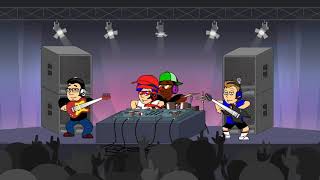 Me, Rcsxdv, Saiful2846 And Steven Nguyen Playing Riot Overkill At Vyond Concert