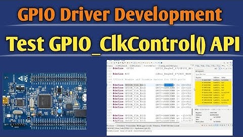 Test GPIO Clock Control API || GPIO Driver Development|| STM32 Driver Development #stm32