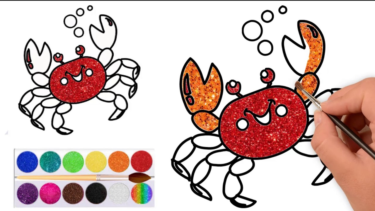 Vẽ Con Cua Đơn Giản | How To Draw A Beautiful Crab - Youtube