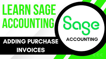 Sage Accounting Tutorial: Recording Purchase Invoices