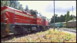 Heinolassa Jyrää - Junavideoita Heinolasta 13.7.2011.