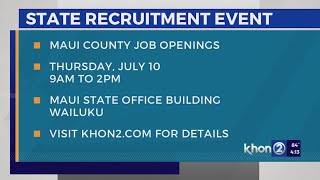 Over 300 state job openings, recruitment event on Maui