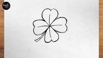 How to draw a Four leaf clover step by step easy || st patrick