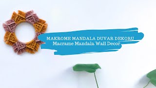 Makrome Mandala Duvar Dekoru Yapımı I DIY I Macrame Mandala