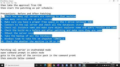 SQL DBA Batch 38 Class 27