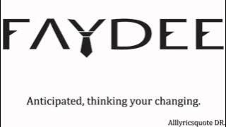 Faydee  - Better off alone lyrics.