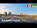 Saskatoon 4K - Driving Tour of Downtown - Brodway - University