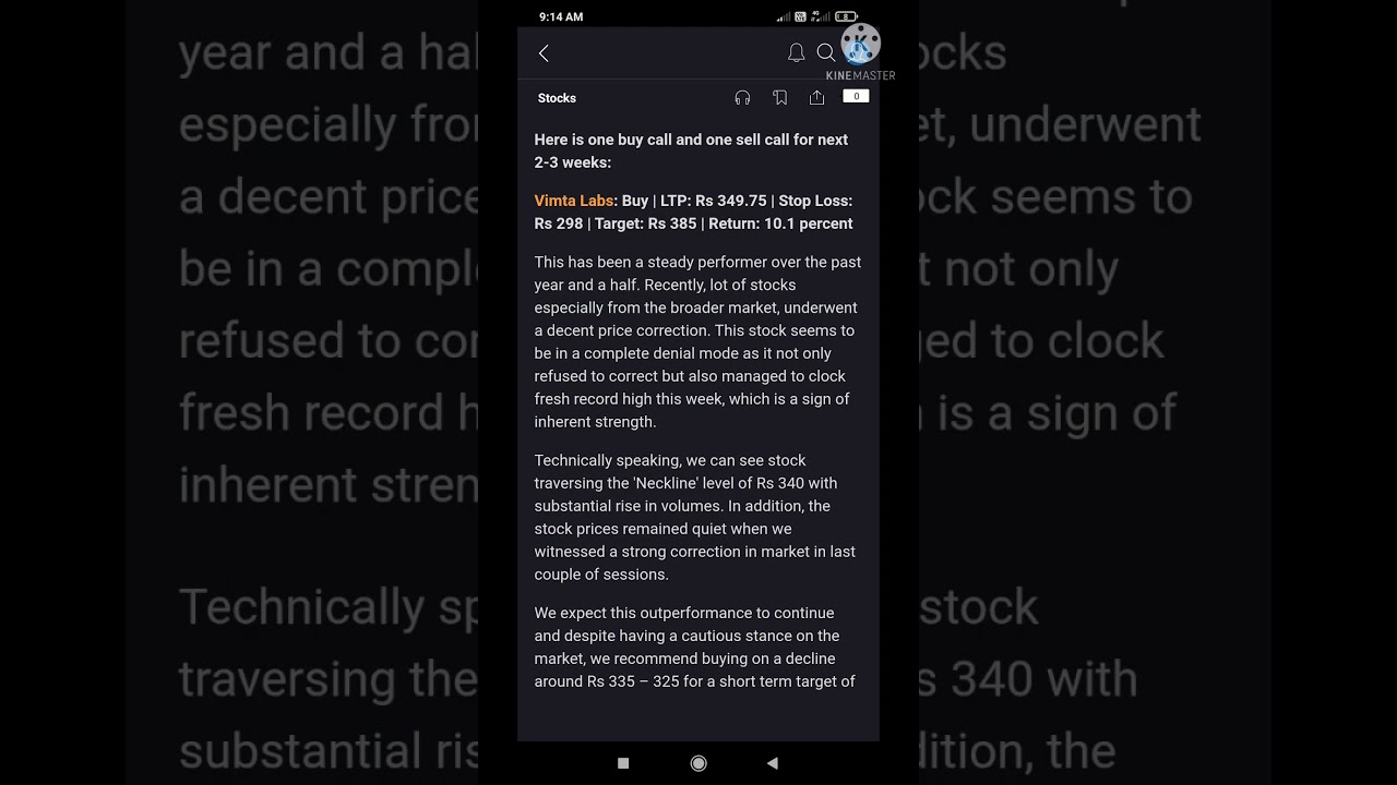 Hot Stocks for next 2-3 weeks. source: moneycontrol.com