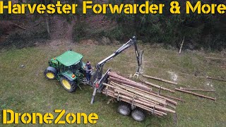 John Deere 5080R tractor &amp; Palms Woodtrailer | Beginner operator | Dronezone #5