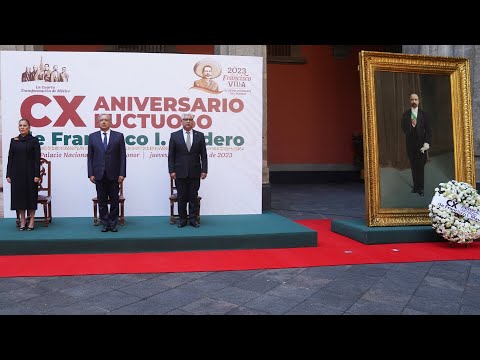 CX Aniversario Luctuoso de Francisco I. Madero, desde Palacio Nacional