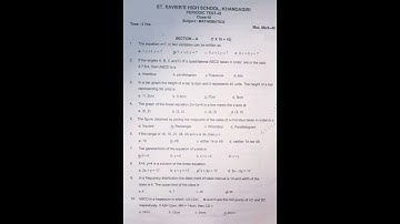 Maths class 9 question paper - 40 mark