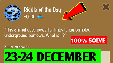 Riddle of the day 23 December | Zoo Riddle of the Day | Riddle of the Day X Empire