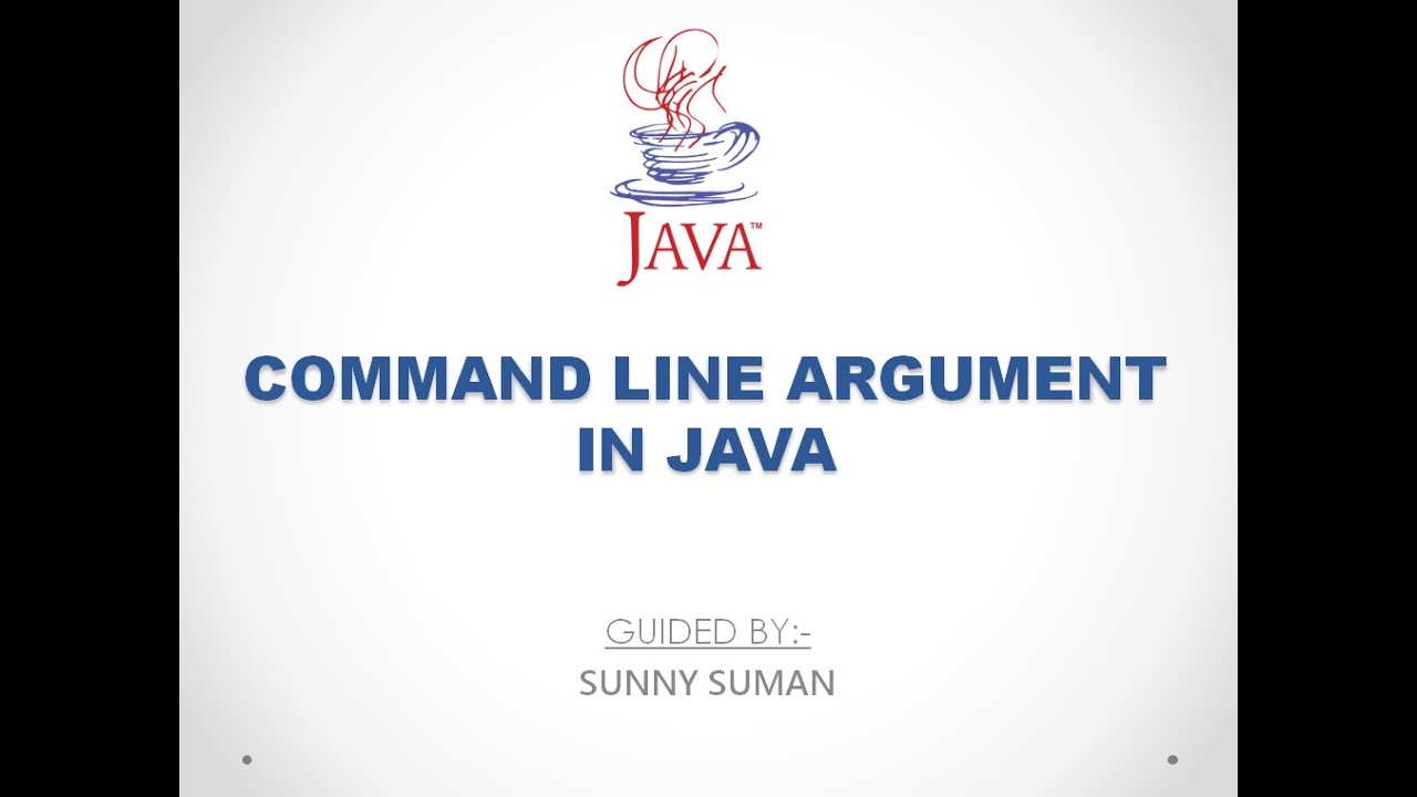 Command Line Argument In Java | IN HINDI - YouTube