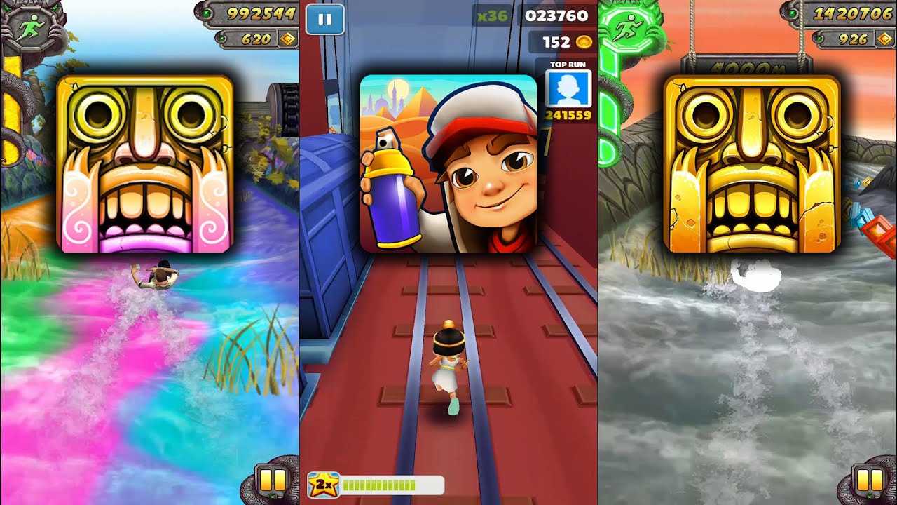 Temple Run 2 Holi Festival Vs Subway Surfers Cairo Vs Temple Run 2 Sky ...