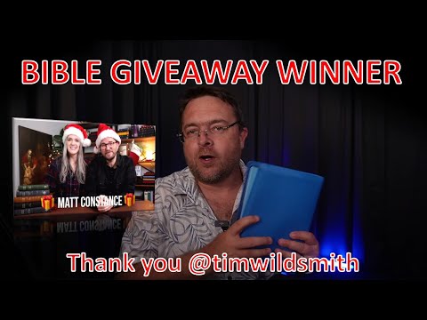 Bible Christmas Giveaway Winner Video Thumbnail